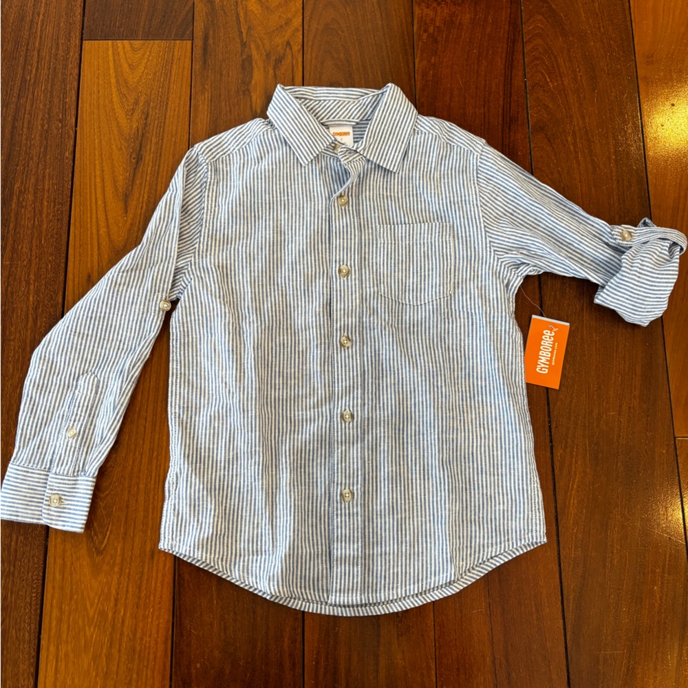 Boys Stripe button down NWT!